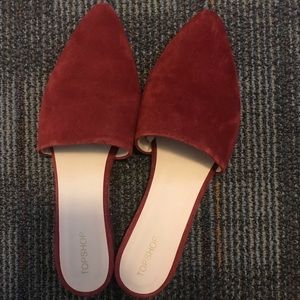 Rust Pointy Mules - Topshop
